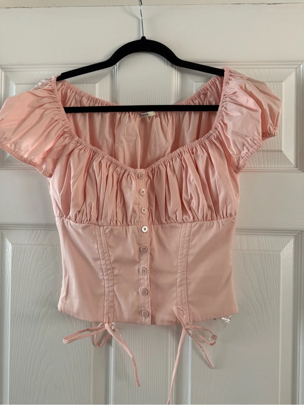 House of CB Kitty Baby Pink Gathered Top